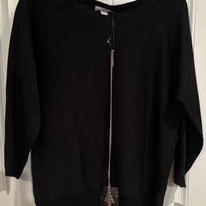 Croft & Barrow Sparkle Black Women's Holiday Sweater